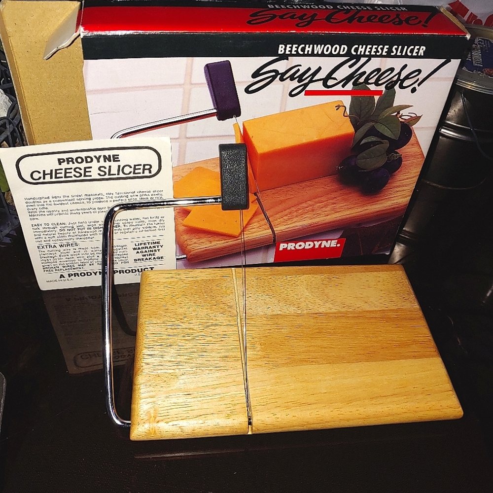 Prodyne Beechwood Cheese Slicer Kitchen Board Tool